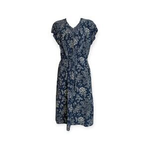 Vintage Japanese Dress and Jacket ~ Atelier Yoko ~ Indigo Dobby Sunflowers